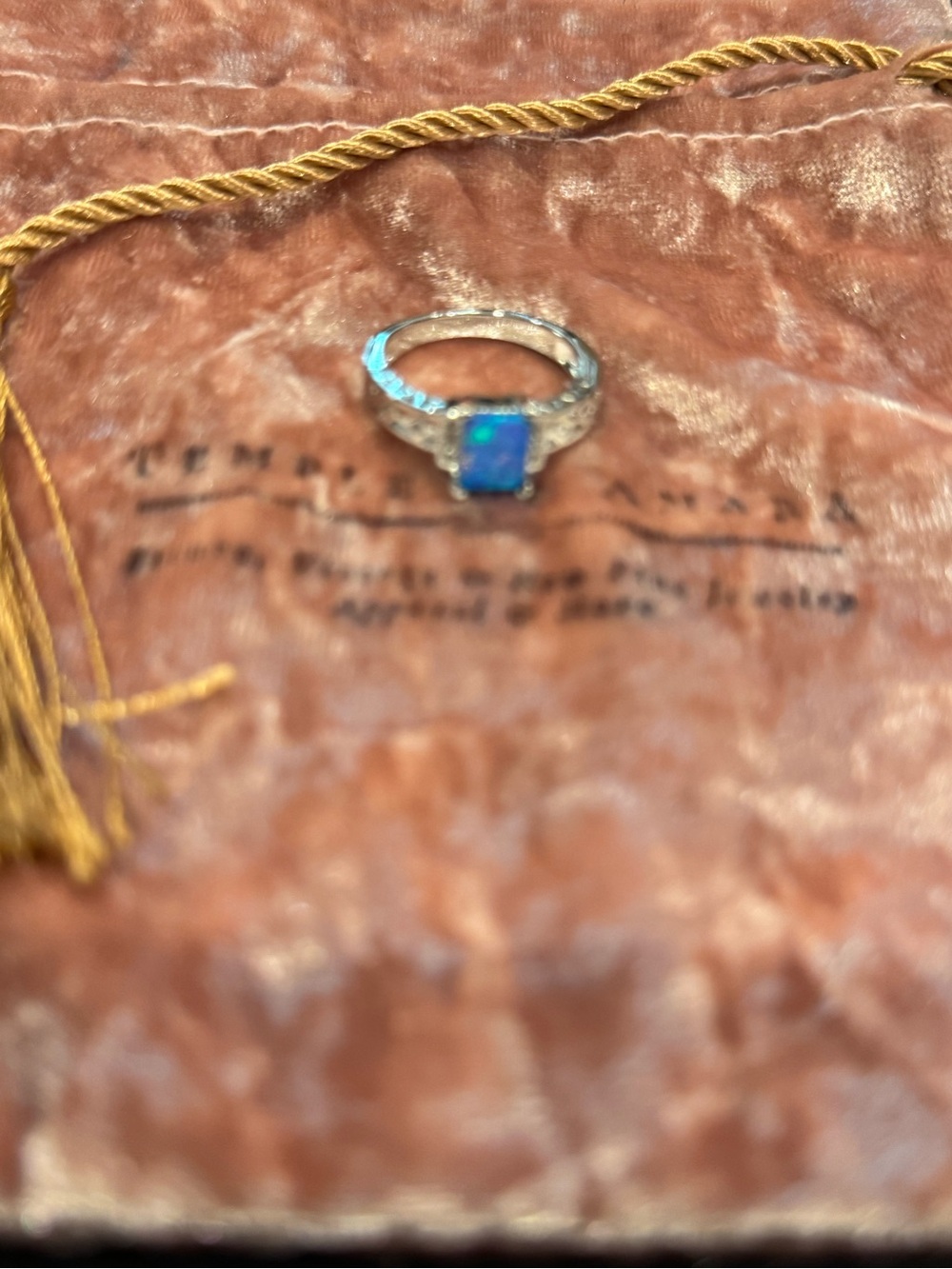 Blue Opal Sterling Silver Ring - Women Jewelry
